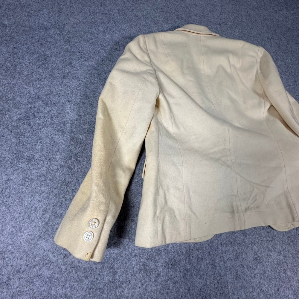 Pendleton Wool Blazer Petite Cream Womens Vintage USA Made - Picture 16 of 16